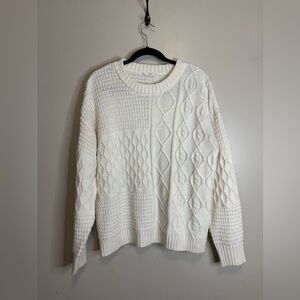 Time and Tru White Knit Sweater